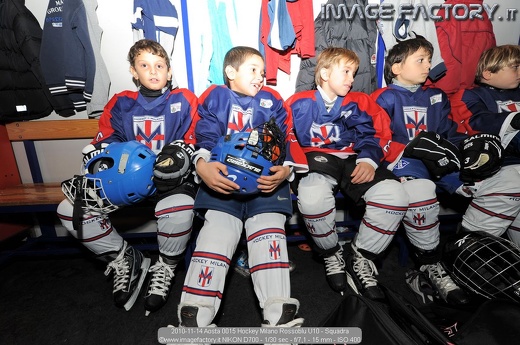 2010-11-14 Aosta 0015 Hockey Milano Rossoblu U10 - Squadra